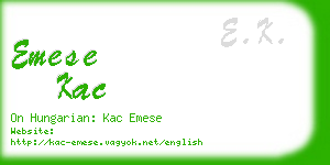 emese kac business card